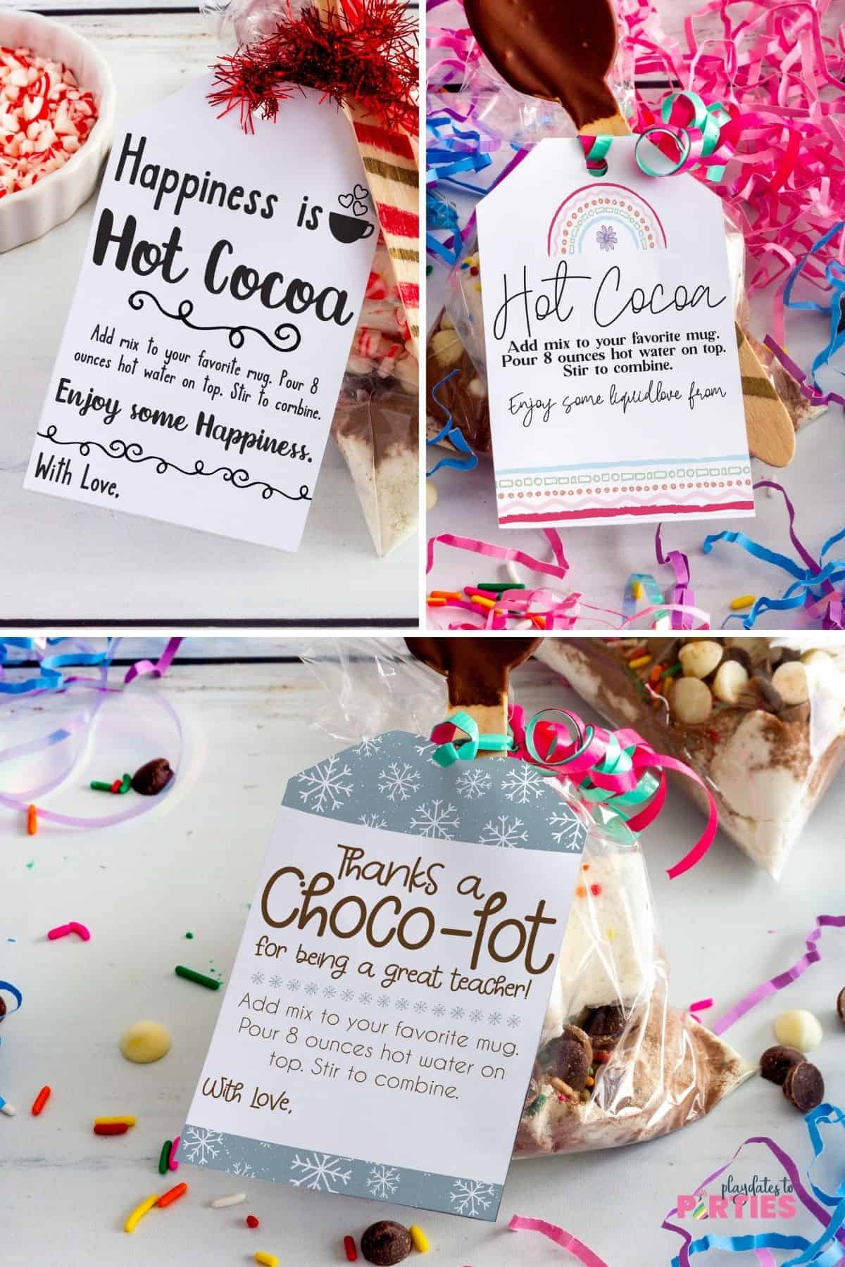 hot chocolate gift idea + free printable hot cocoa gift tags